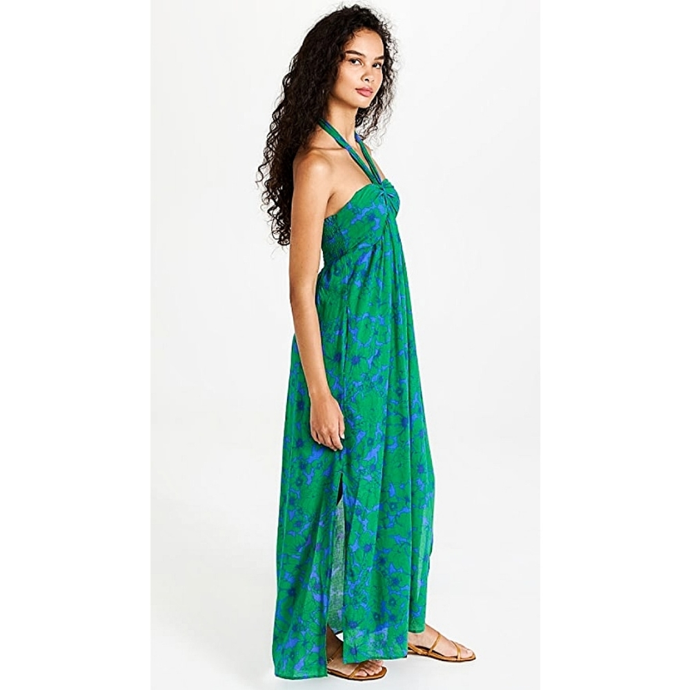 Xirena Barbiecore Adley Floral Halter Vacation Vibrant Colors Maxi Dress - Picture 9 of 15